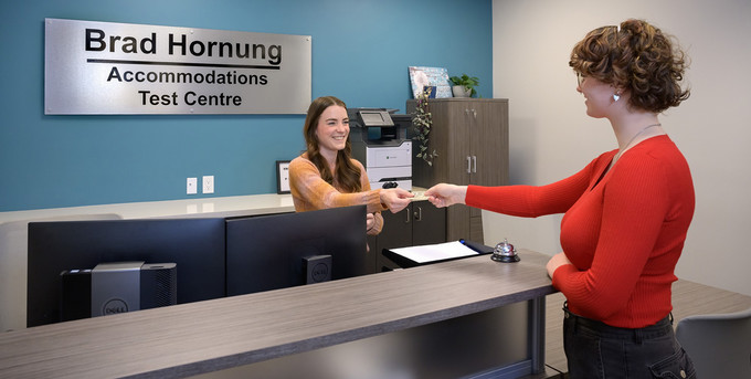 two people at reception