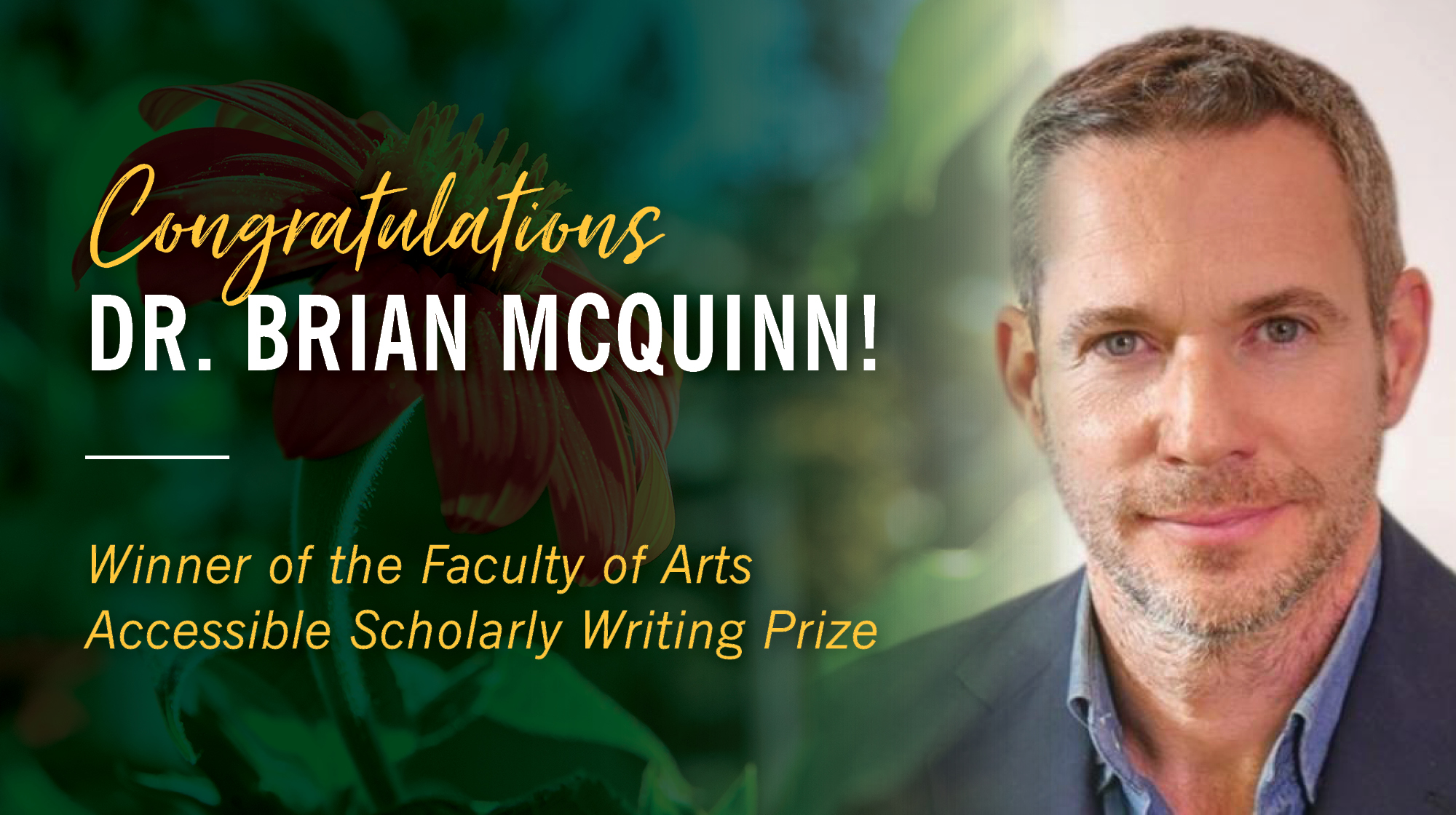 Announcement - Dr. Brian McQuinn