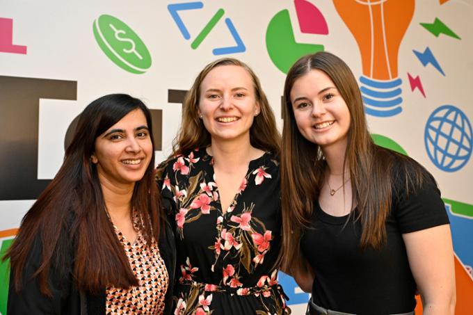 A group of students pose for a picture.