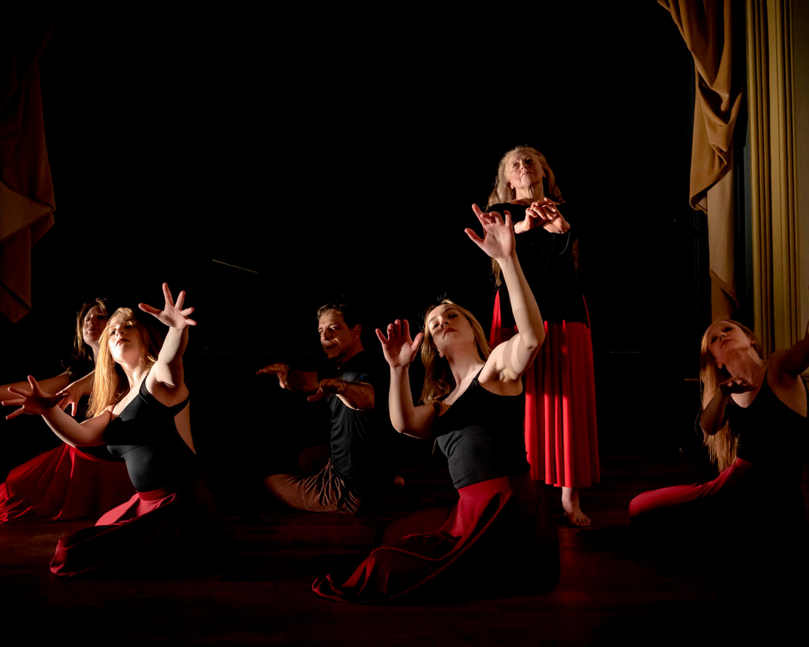 Dancers on a stage