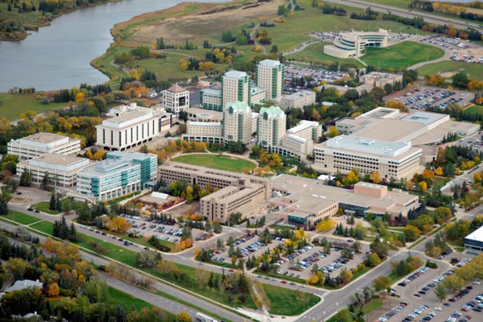 aerial picture of campus