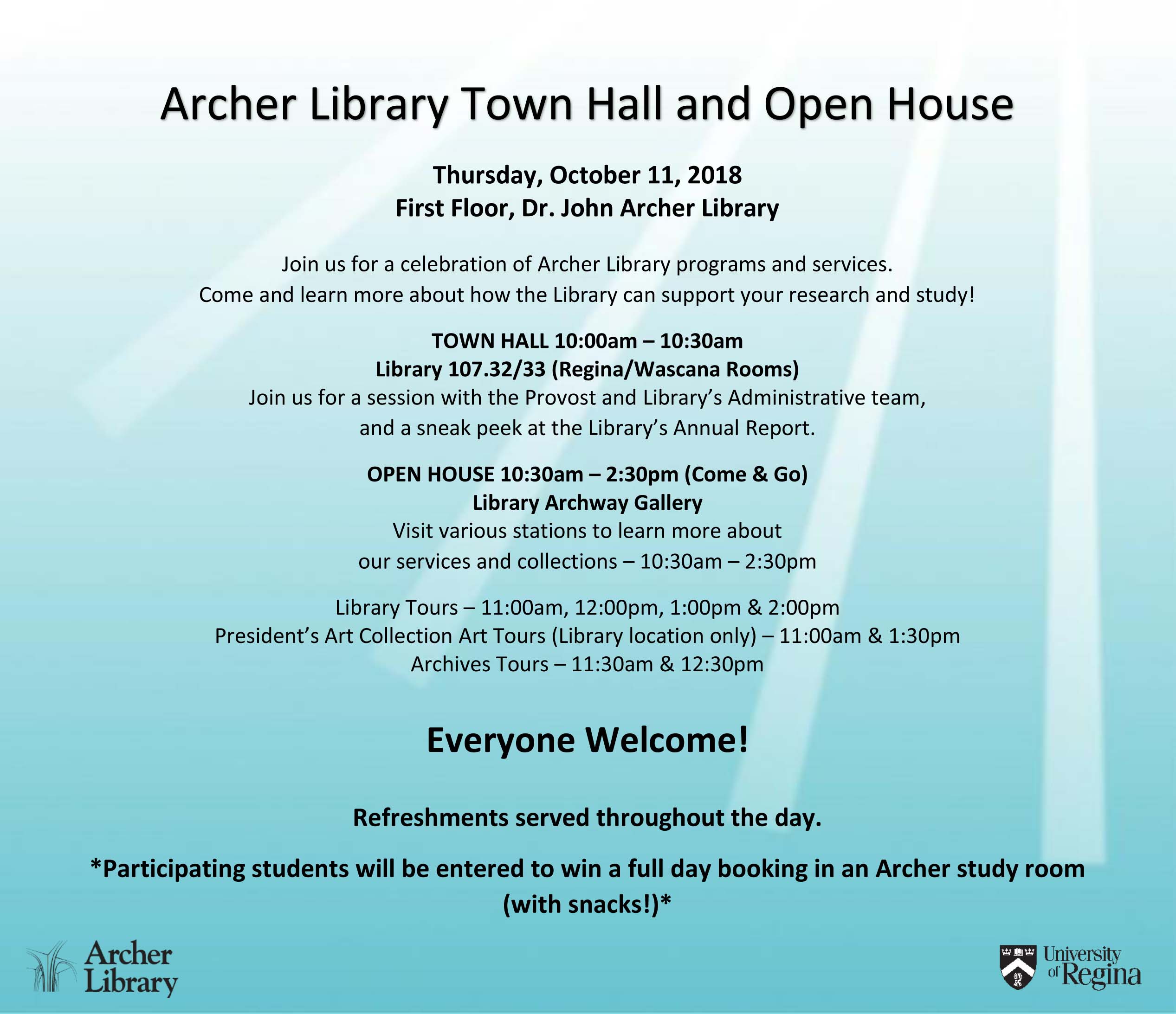 Archer Library Town Hall and Open House | Library Home, University of ...