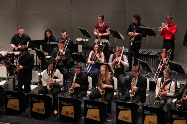 The Jazz band during a performance