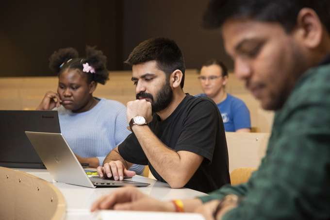 students sitting in a classroom