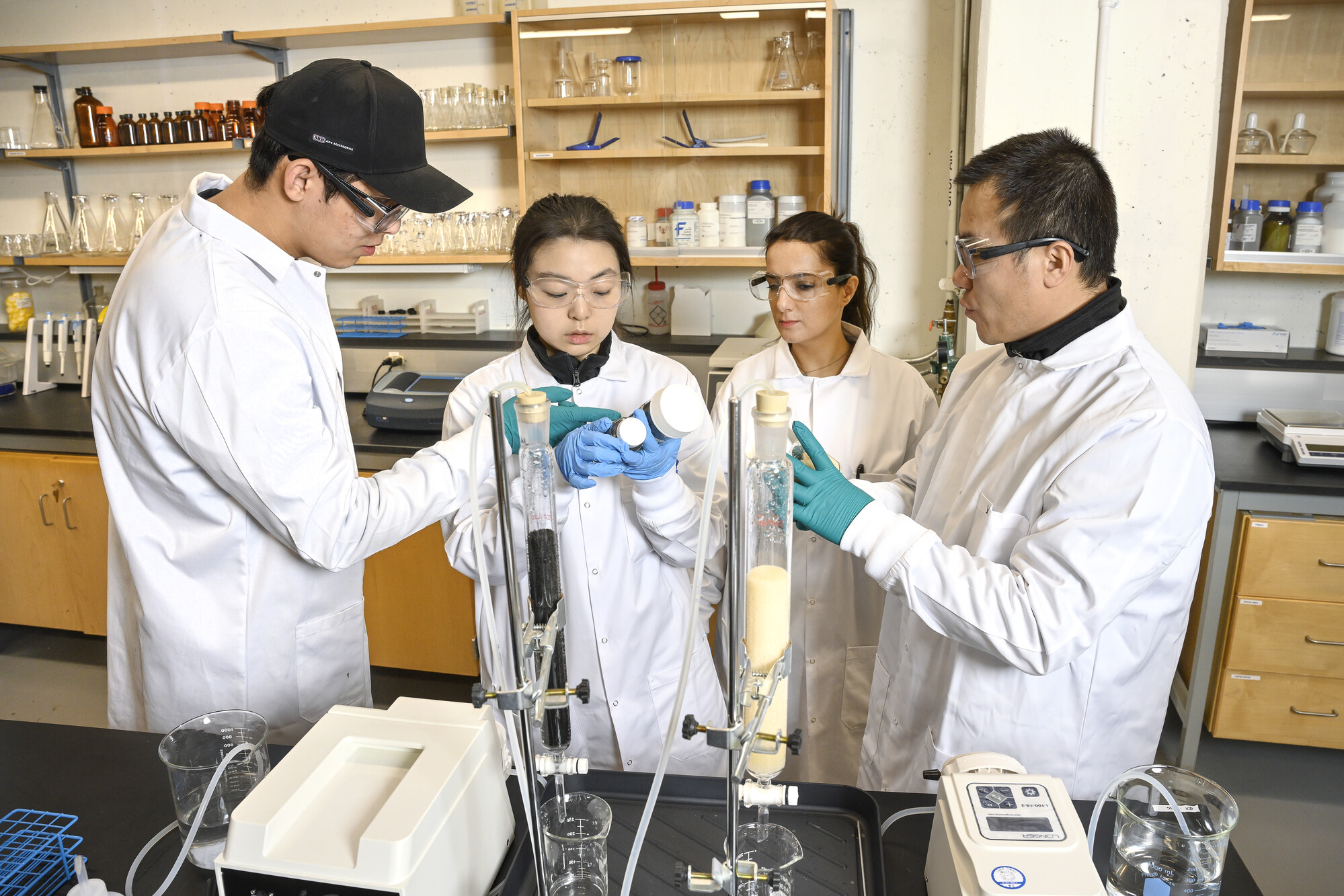  people in a research lab