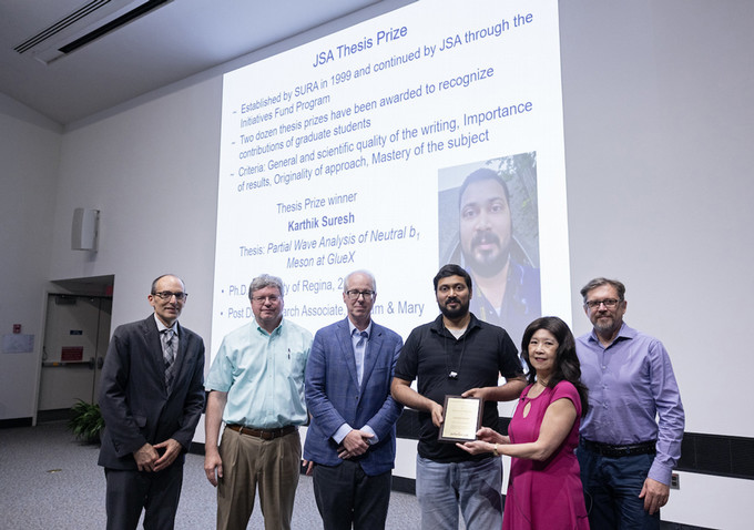 Karthik Suresh is presented the JSA Thesis prize