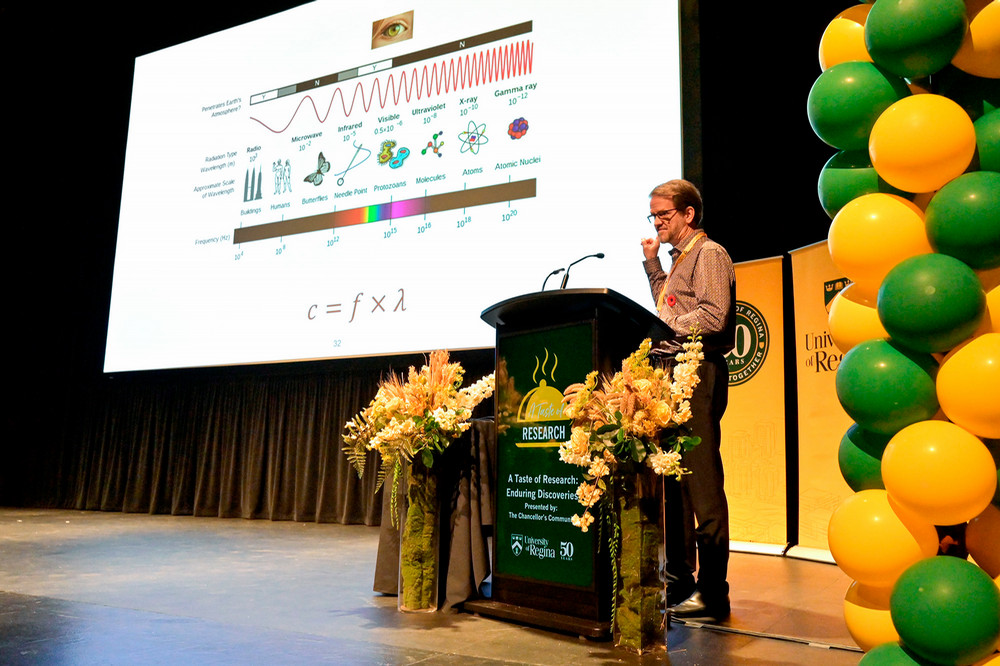 a speaker at a podium