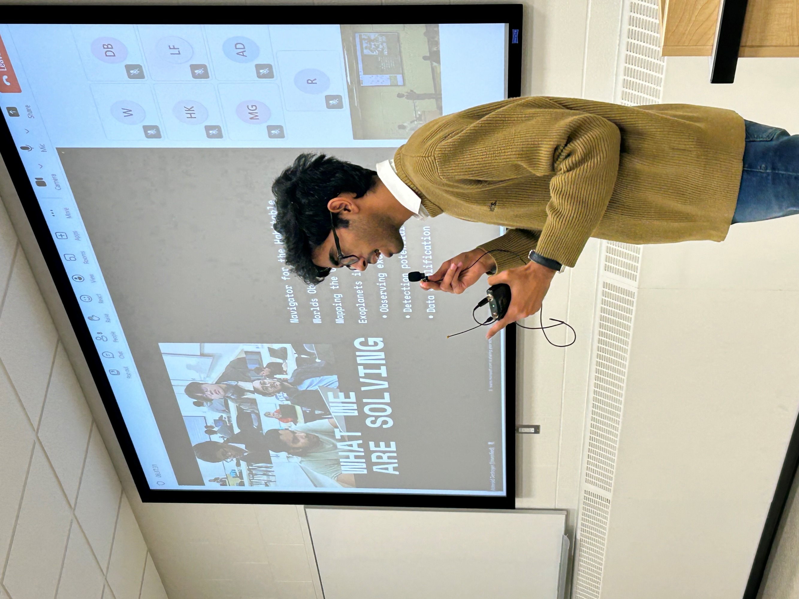 Man speaking into microphone