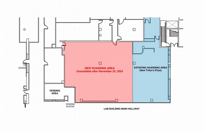 seating plan illustration of Lab Cafeteria