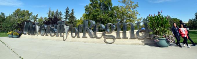 U of R sign on Main Entrance to the University