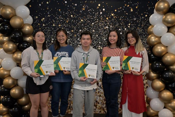 Five scholarship students.