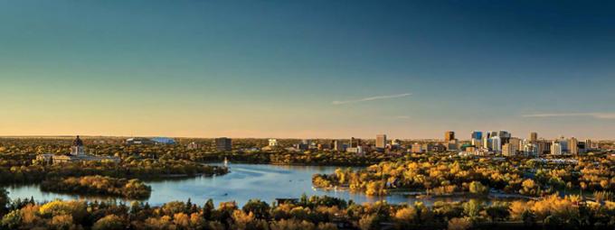 Overhead view of Regina.