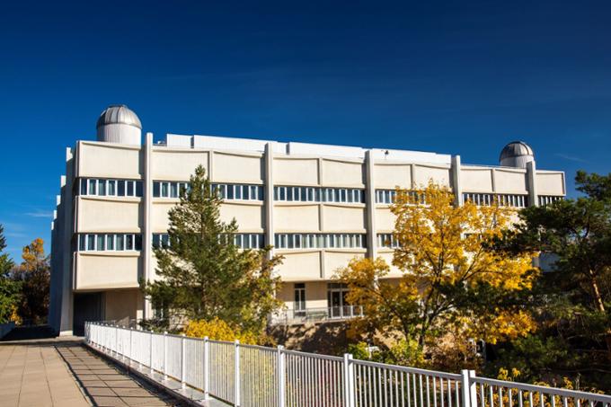 Exterior walkway by the Classroom Building