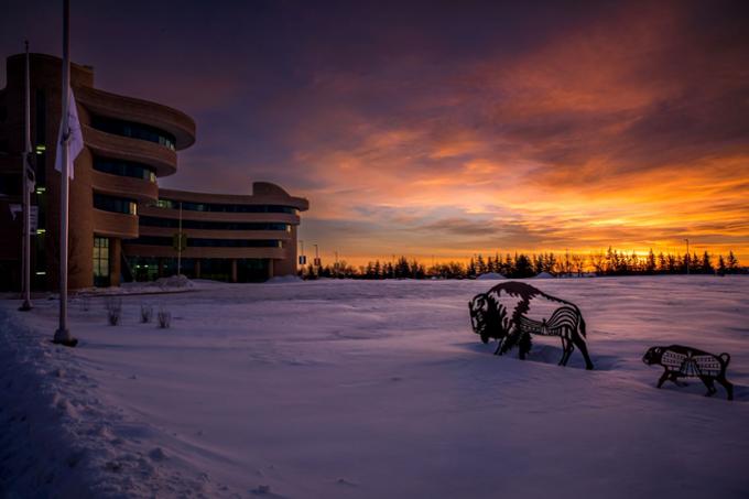 First Nations University of Canada at sunrise