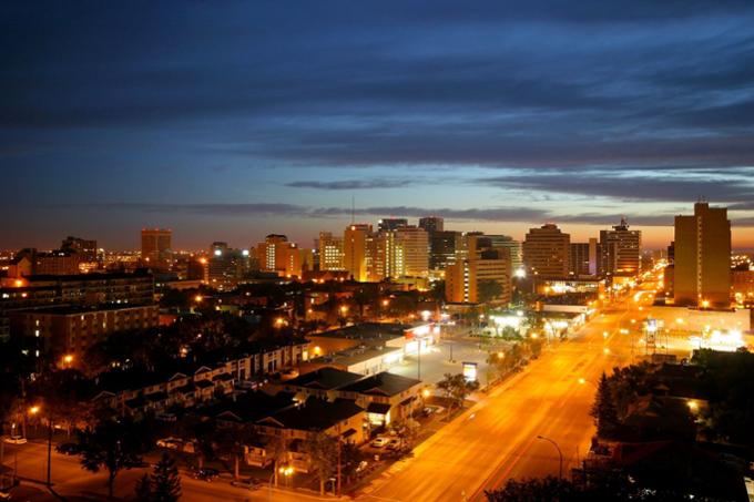 City of Regina at night