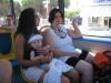 Jes and Laura with Sebastian on the bus to Chiclana (August 19)
